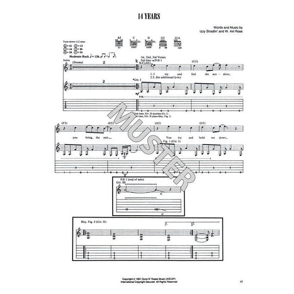Cherry Lane Music Company Guns N'Roses Use Your 2
