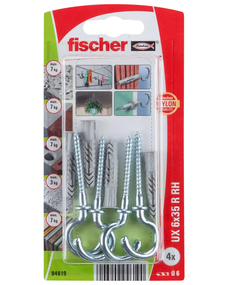 Fischer Krogdyvel uni UX 6 x 35 mm 4-pak