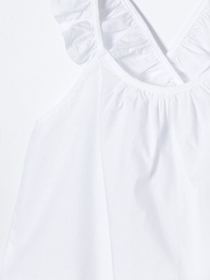 Top com alças cruzadas - Branco-creme
