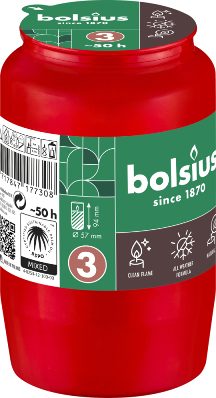 Bolsius Herdenkingslicht Rood 1 Stuk