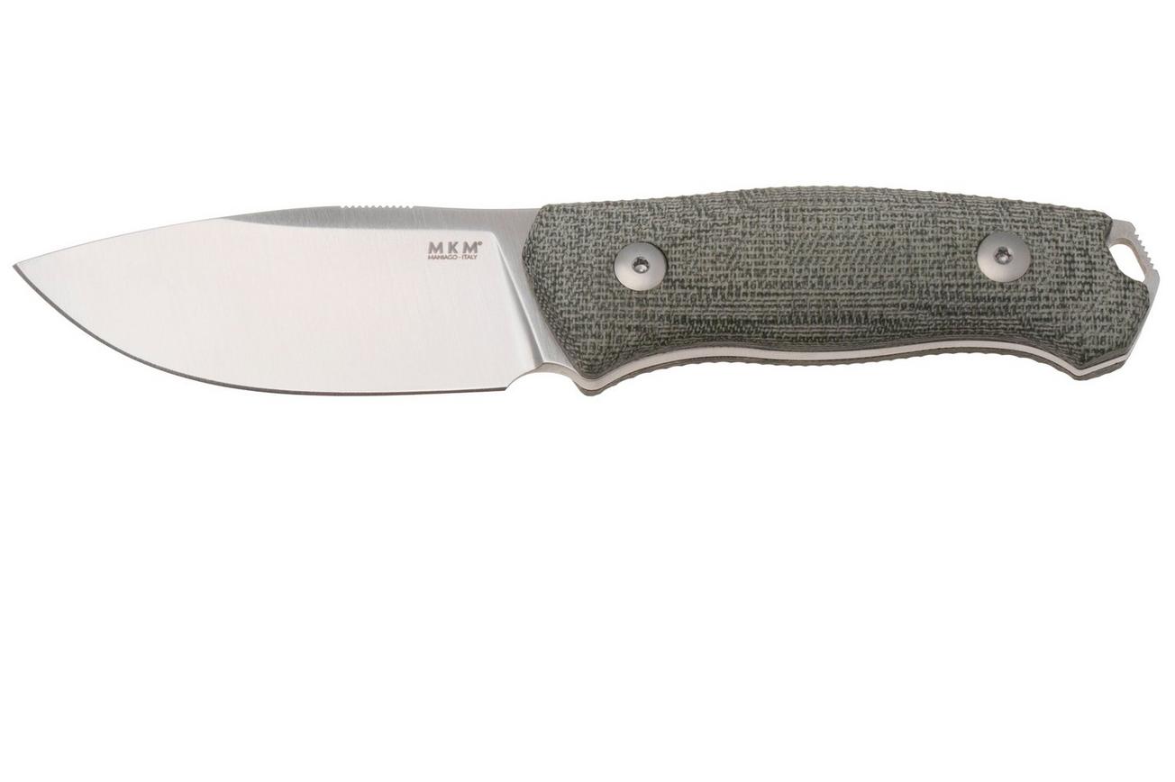 MKM Small Lov MK-SL-GC, Satin M390, Green Canvas Micarta vaststaand mes, Jesper Voxnaes design