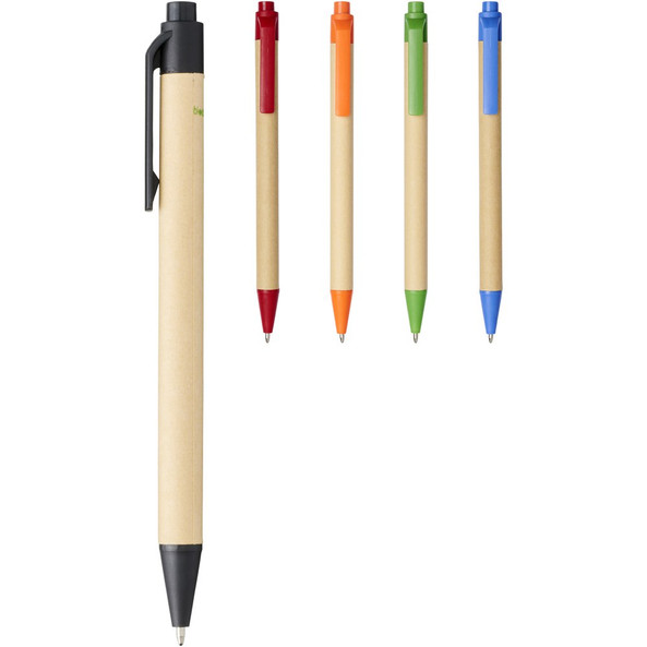 EgotierPro 107384 - Stylo bille en carton recyclé et plastique de maïs Berk