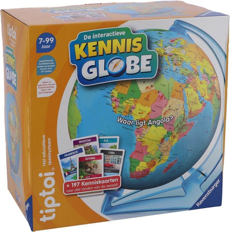 Ravensburger - Tiptoi Kennis Globe - Interactieve Wereldbol - Educatief Speelgoed