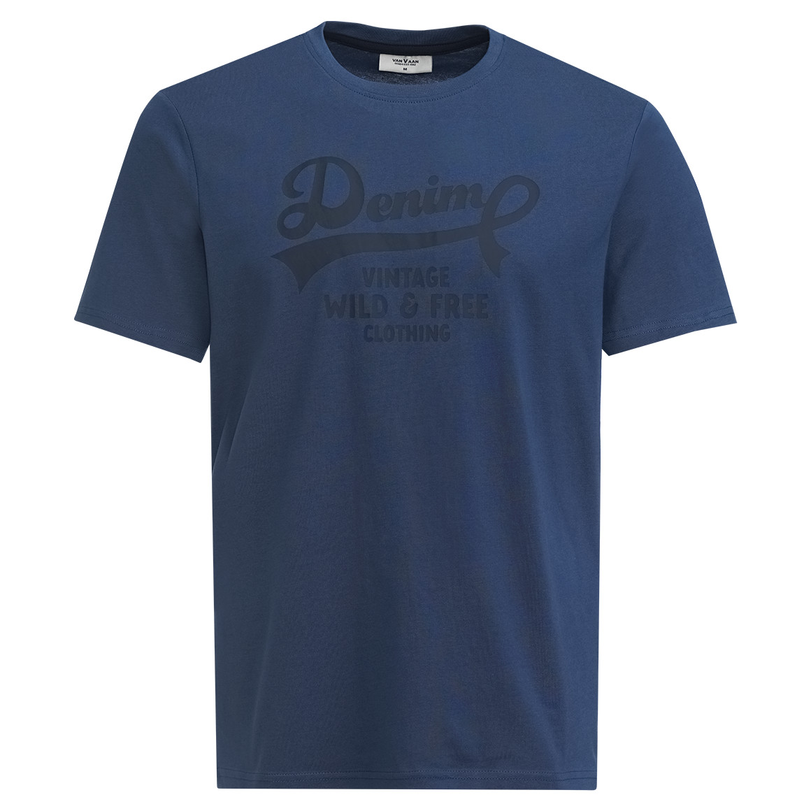 VanVaan Denim Herren T-Shirt mit Print dunkelblau