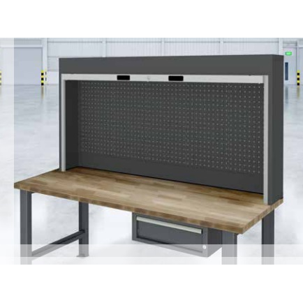 Lista - Armoire suspendue à rideaux - H 80 x P 25