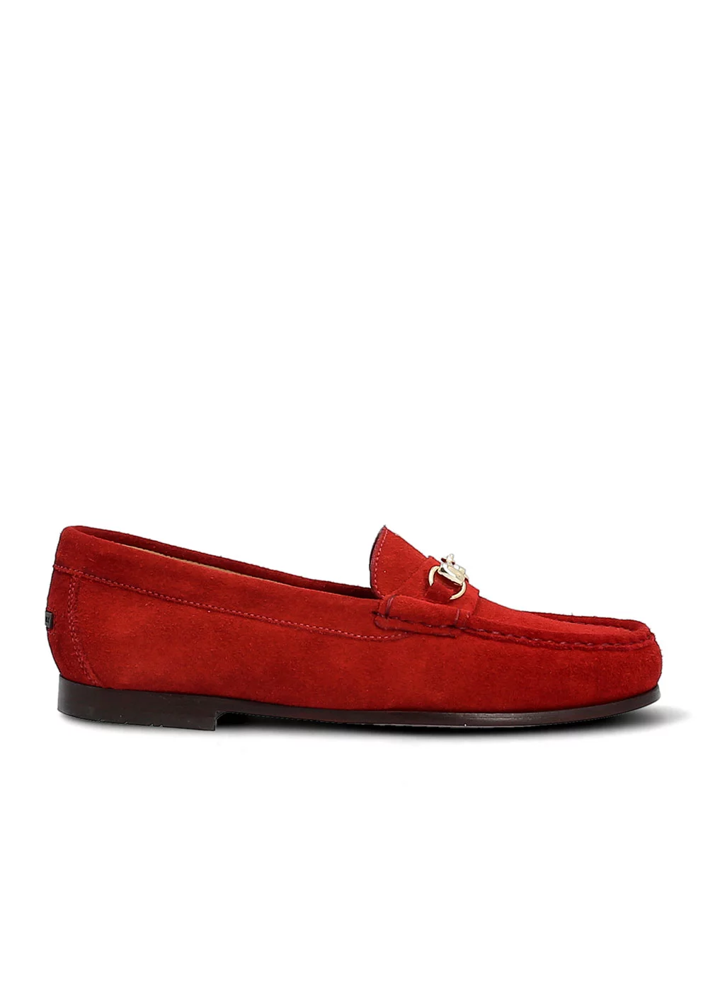 MOCASSIN MORSETI MOC II VELOURS ROUGE