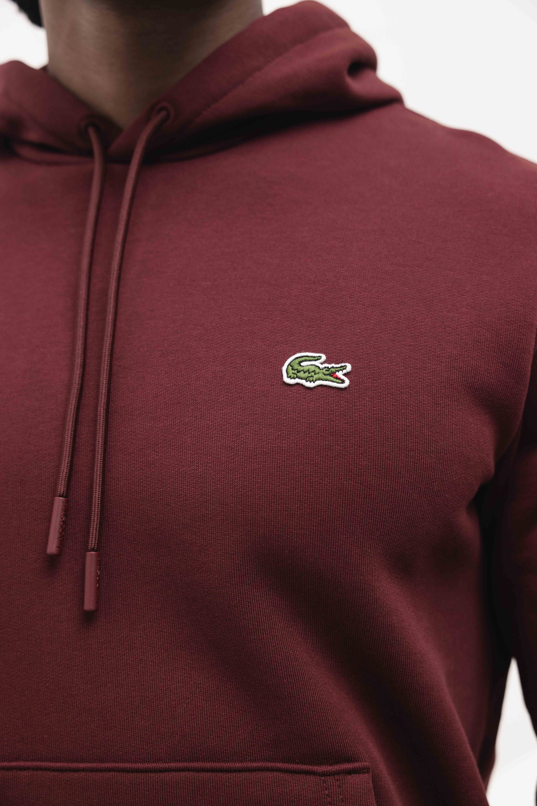 Lacoste Fleece Hoodie Heren Donkerrood