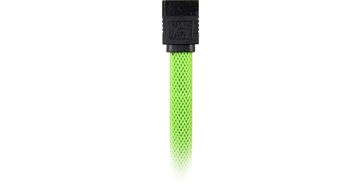 SharkoonSata III sleeve kabel  (Groen, 0,3 meter)