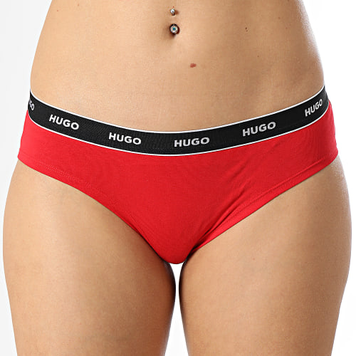 Lot De 3 Culottes Femme 50480157 Rouge Noir Rose