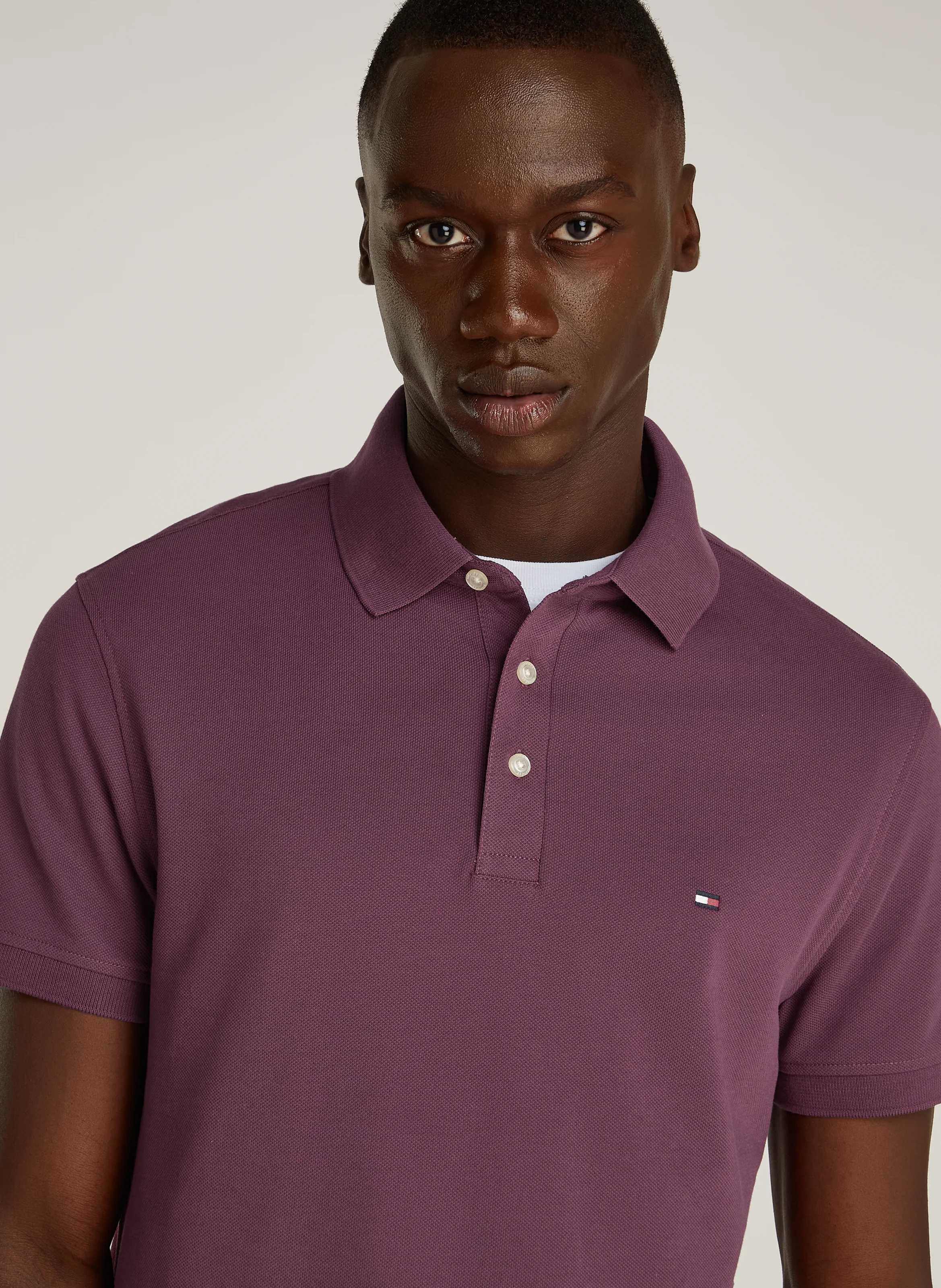 Polo slim-fit en coton bio | Violet