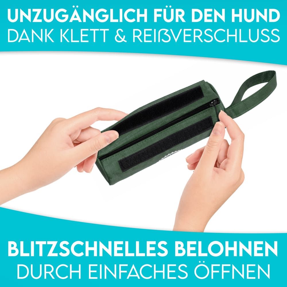 HUND IST KÖNIG® Futterbeutel Hund | Futterdummy Hunde | Apportierbeutel für Hunde mit Handschlaufe