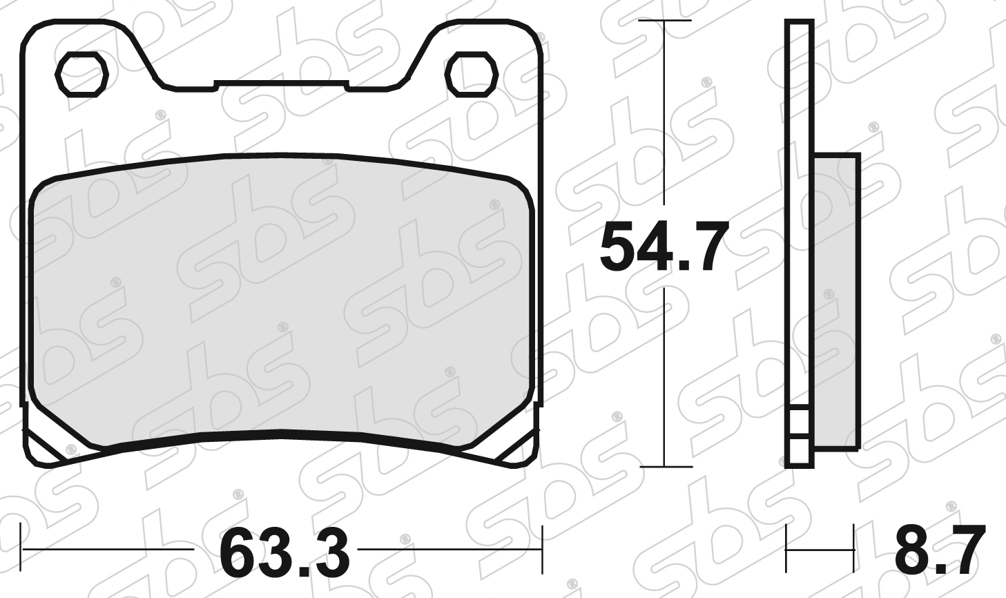 SBS - Plaquettes de frein 555 LS