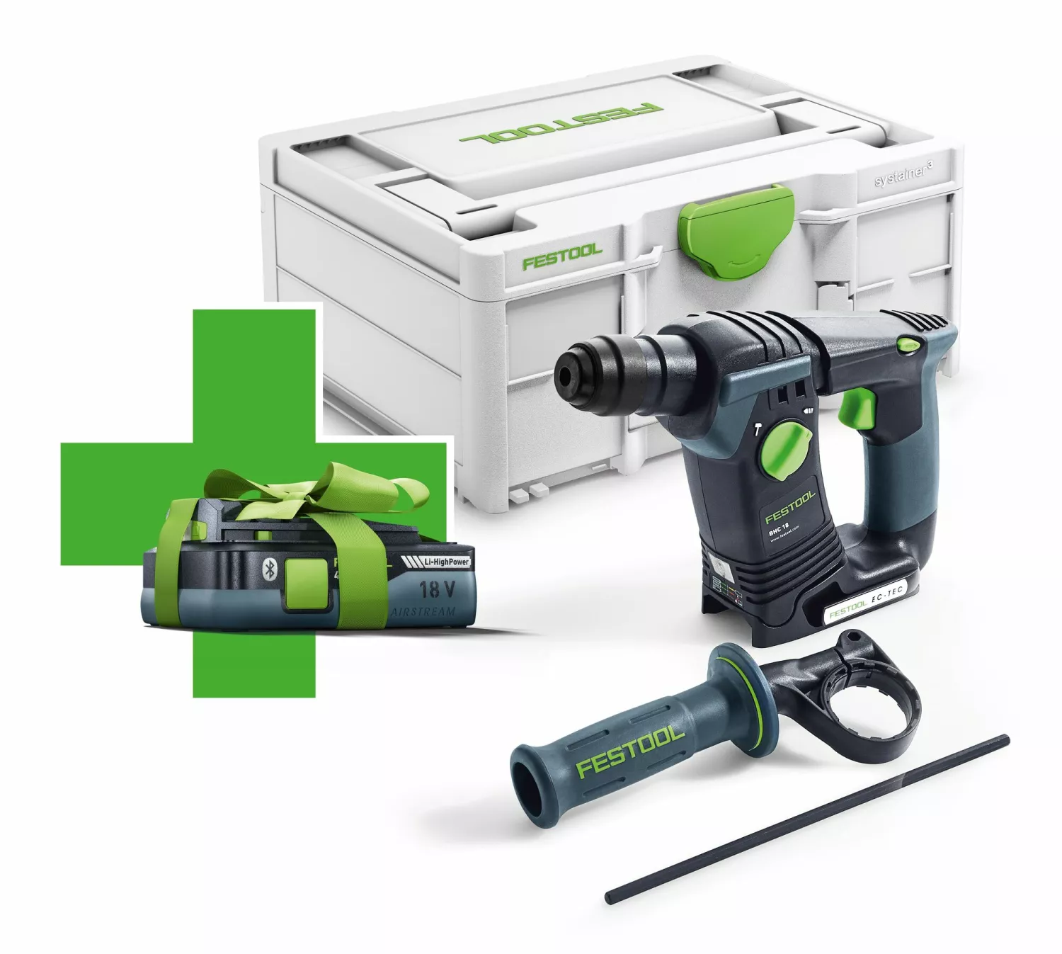 Festool BHC 18-Basic 18V Li-Ion accu Boorhamer in systainer  - met 4.0Ah accu
