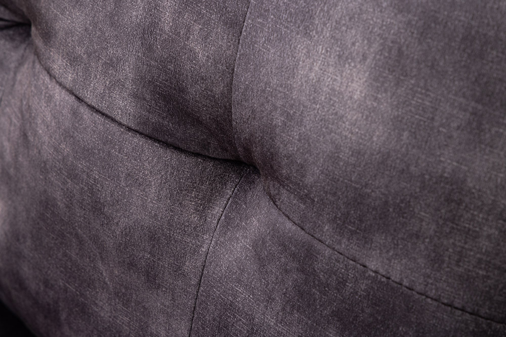 Schlafecksofa APARTMENT 205cm grau Samt 3-Sitzer inkl. Stauraum beidseitig aufbaubar