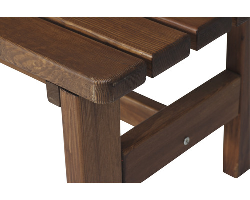 Tessin tuinbank, hout, 2-zits, bruin.