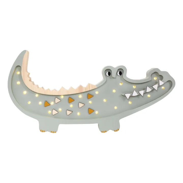 Little Lights Lampe à poser Crocodile | Sauge
