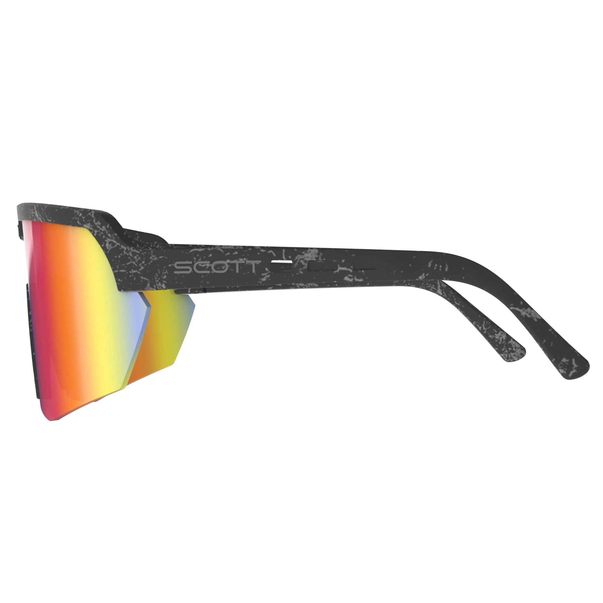 SCOTT Sport Shield Cykelbriller Sort Marmor/Blågrøn Krom