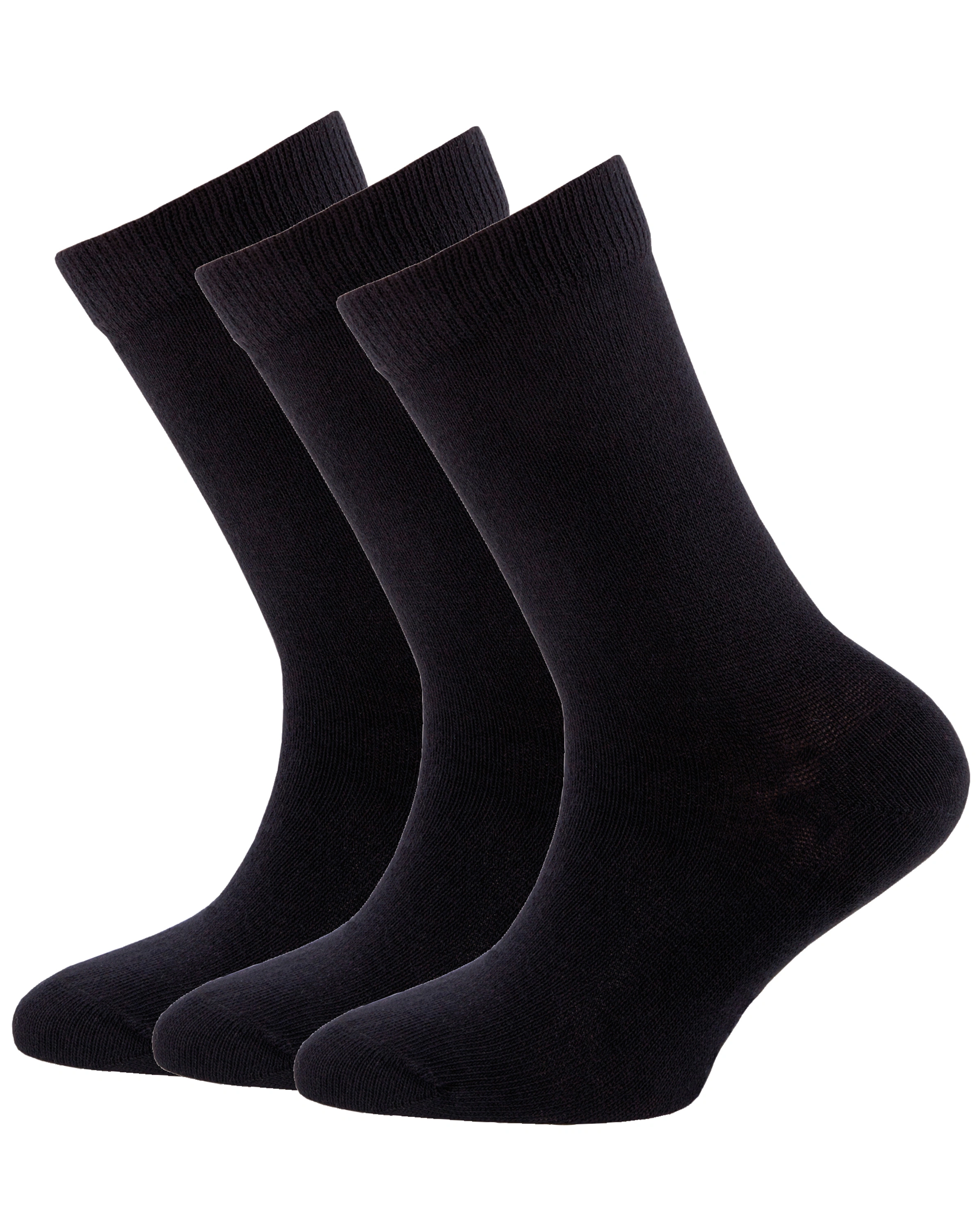 Socken RIPPE UNI 3er Pack in schwarz