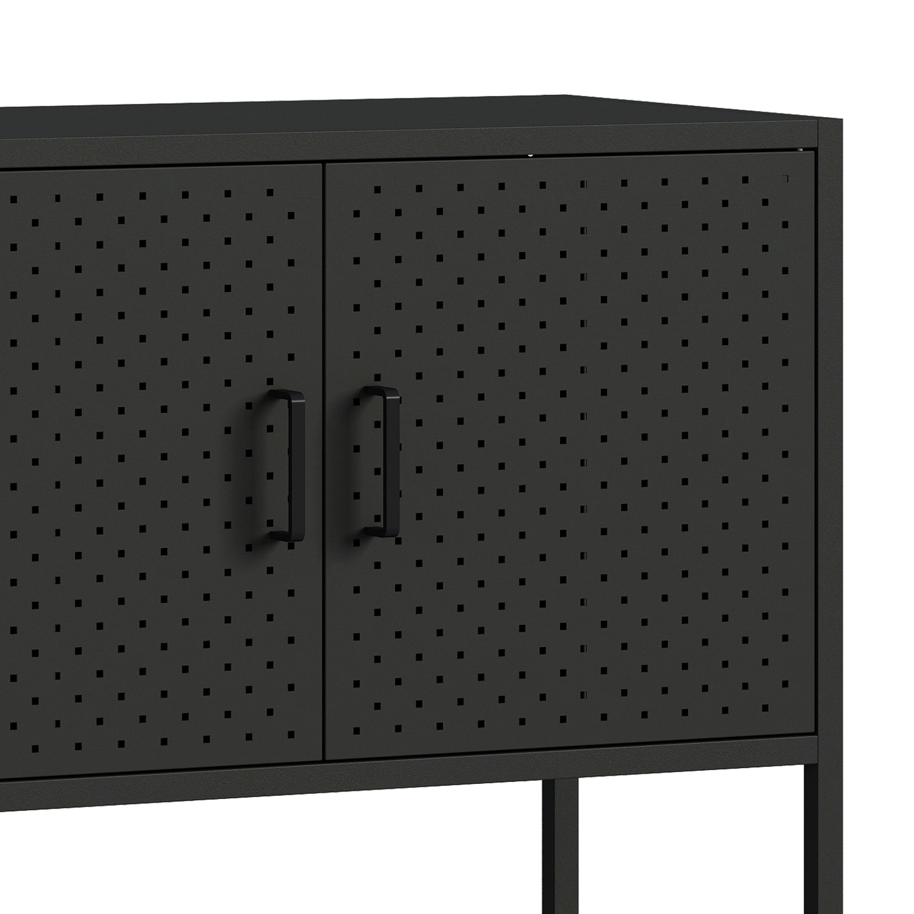 Sideboard Metall AMET 120 x 80 cm schwarz