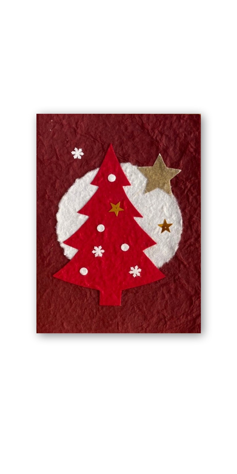 Grußkarte Tannenbaum, rot, T 17 cm, B 12 cm, H  cm günstig bestellen