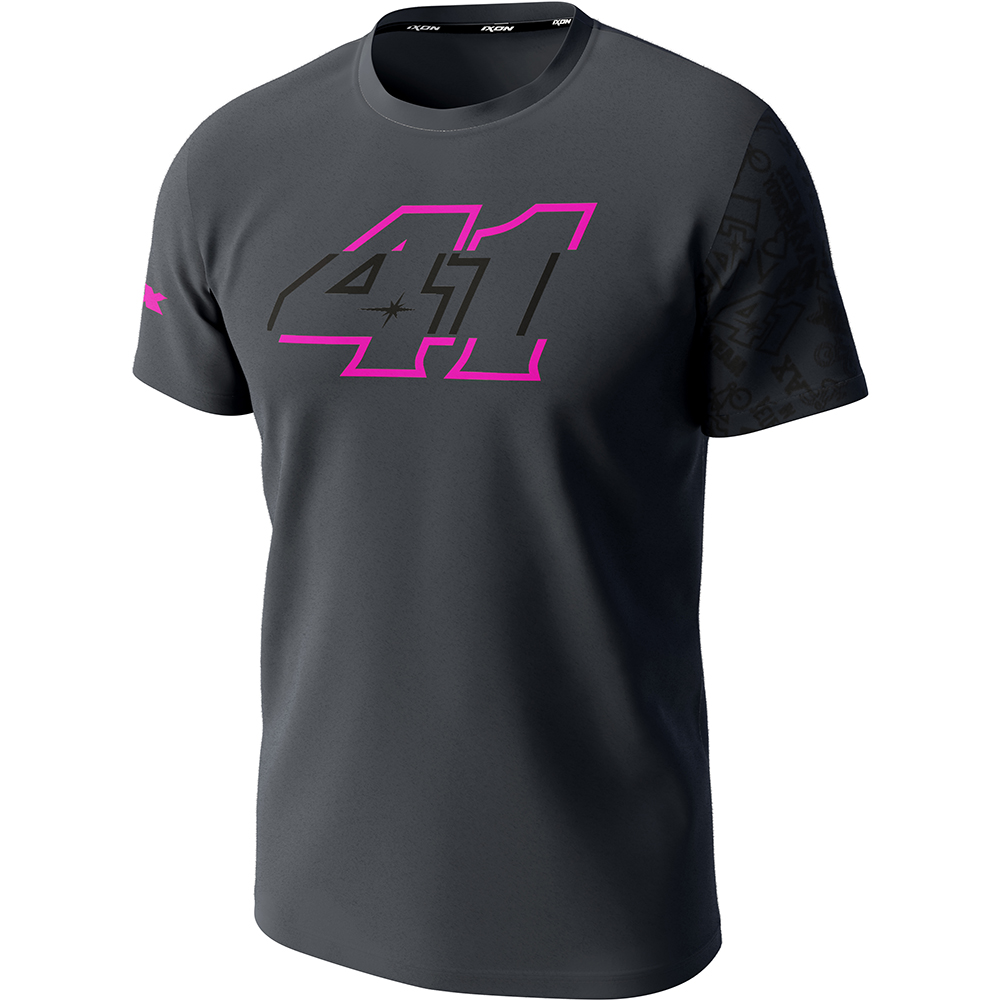 Ixon - T-shirt Aleix Espargaro 23 N°1 Anthracite / Rose