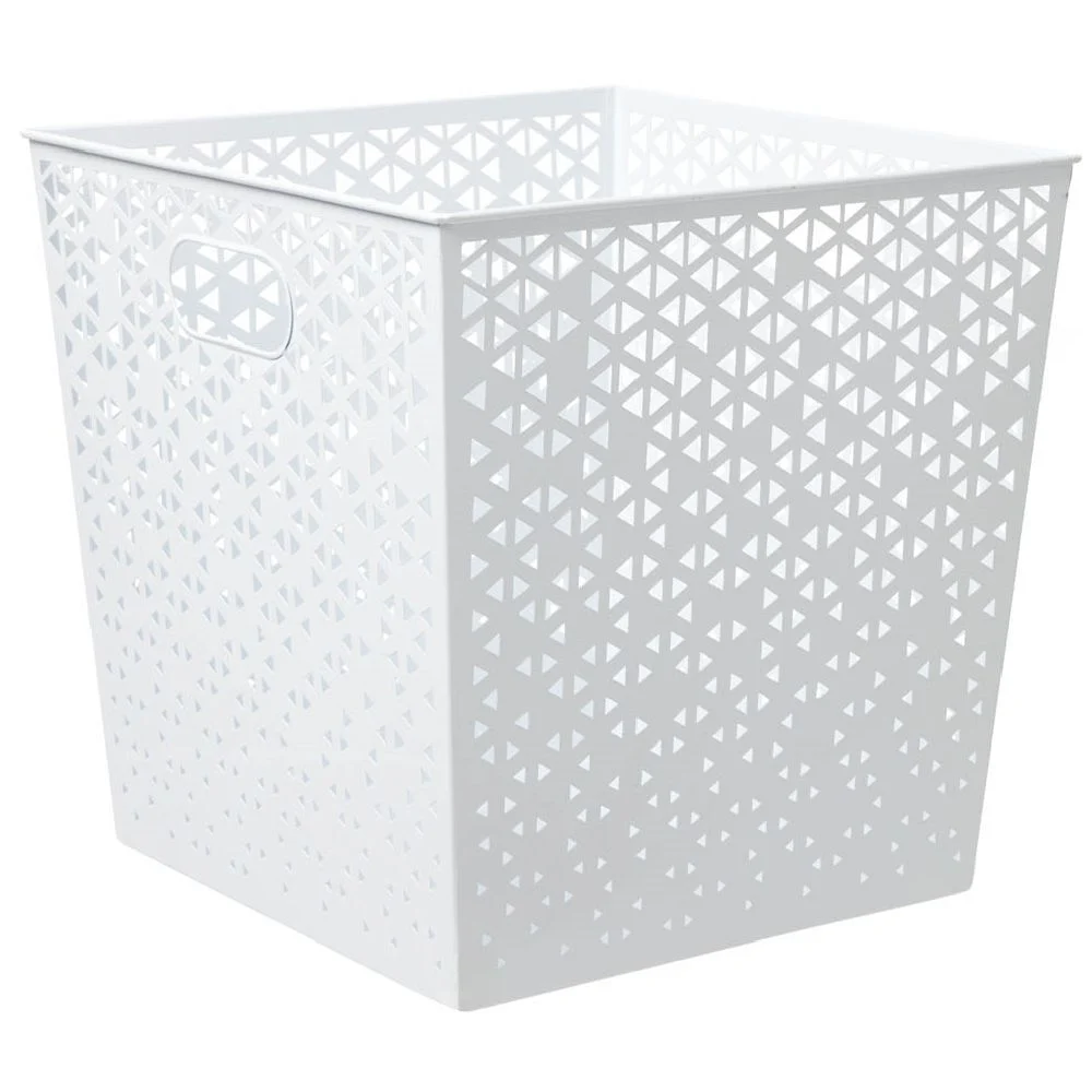 Panière Box Cube 30x30x30cm métal perforé - 3 coloris