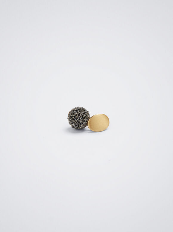 Brincos dourados com strass - Multicoloridos