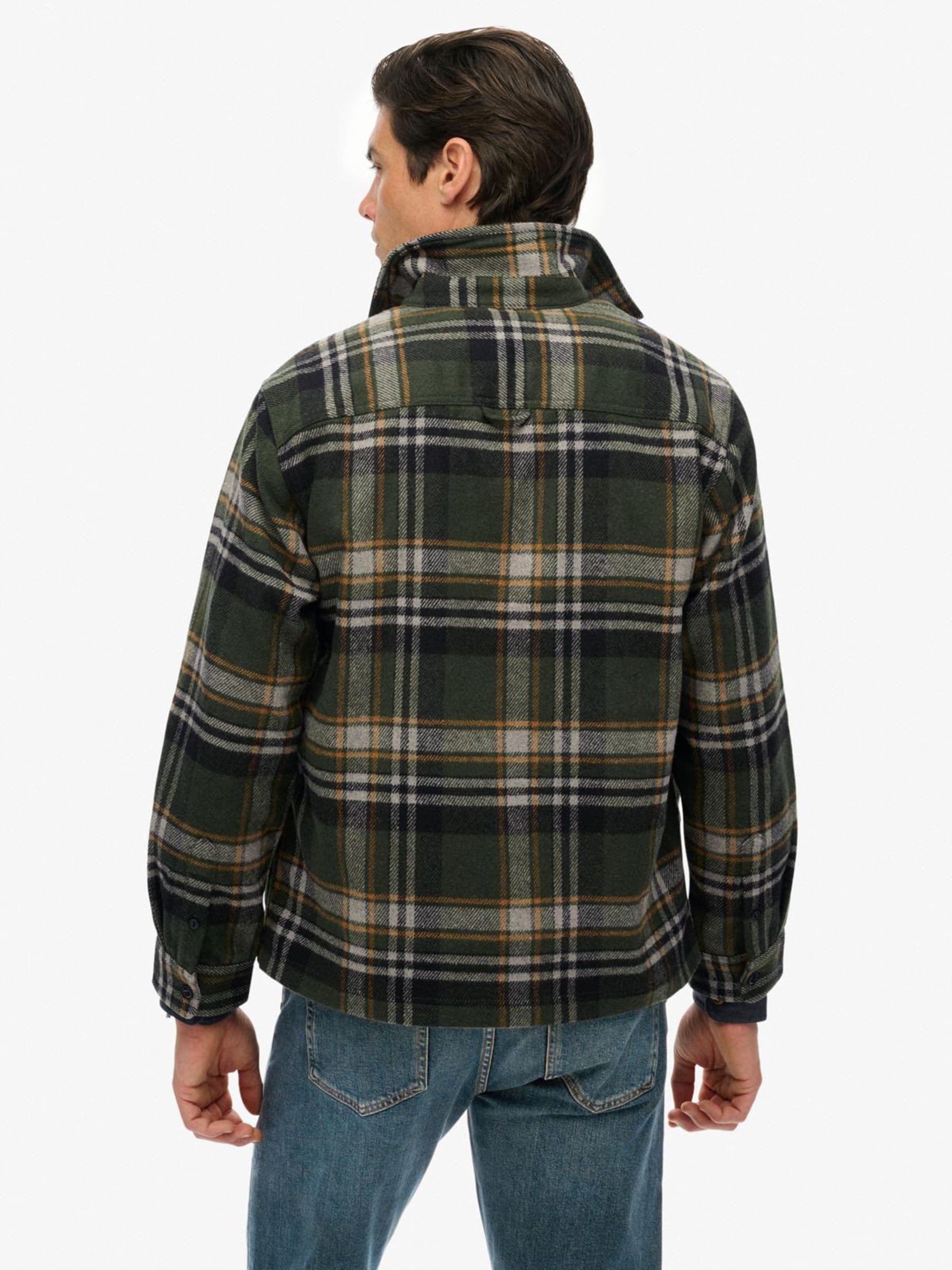 Groen - Superdry Wool Miller Zip Overshirt