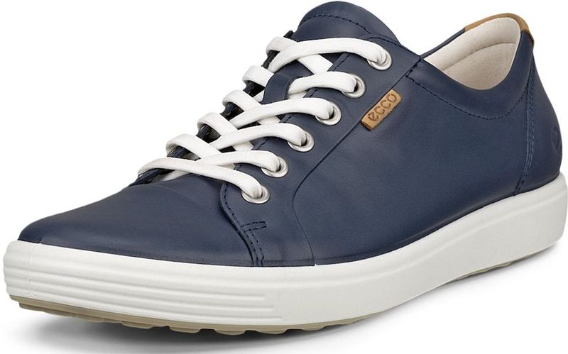 Leer - Sportschoenen - Effen - Platte Hak - Snoersluiting