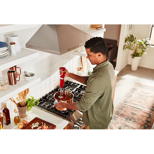 Mixeur plongeant sans fil rouge empire 5KHBBV53EER Kitchenaid