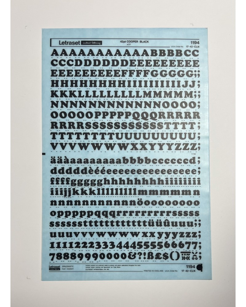 letraset-1194- COOPER BLACK - 42pt