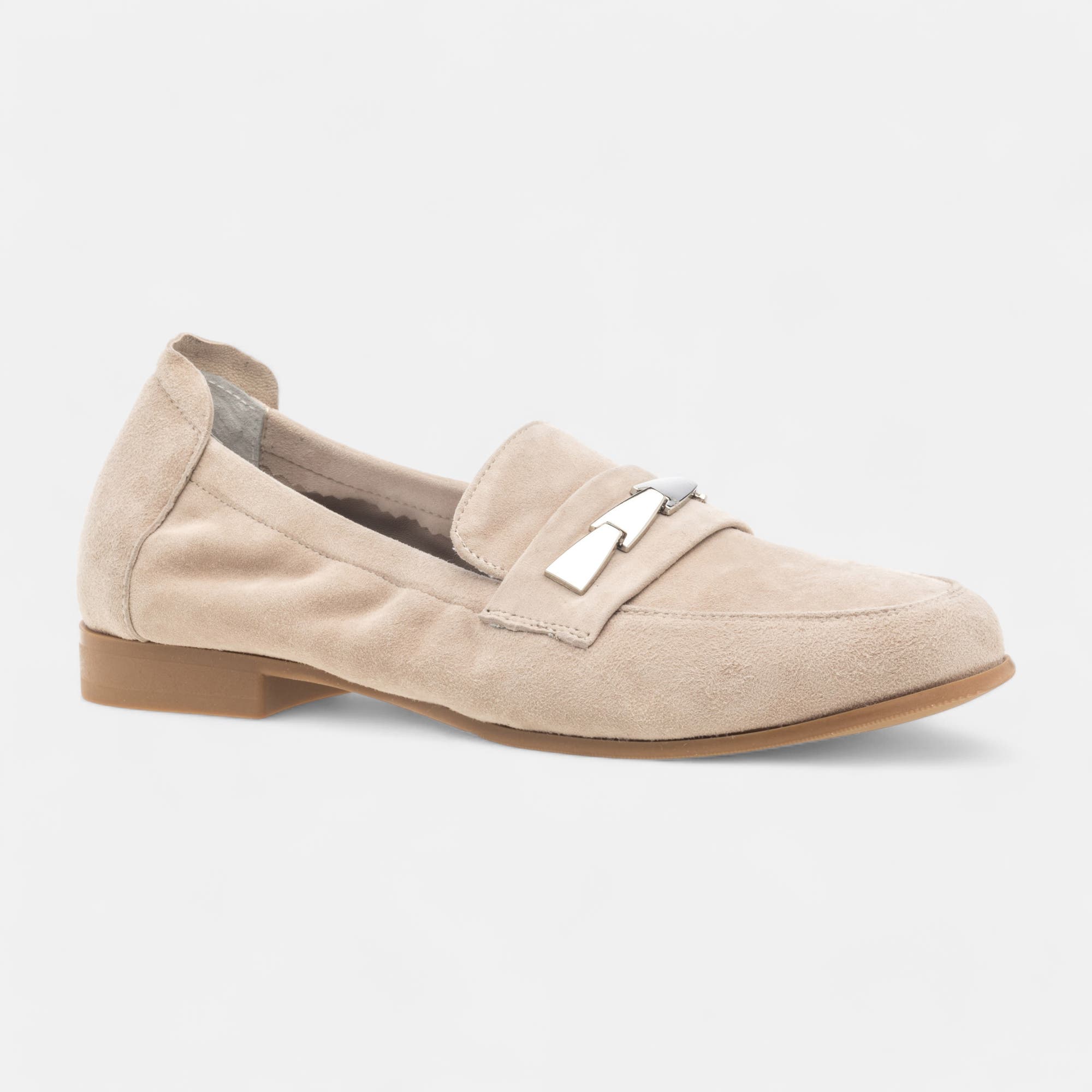 Mocassins Femme en cuir beige