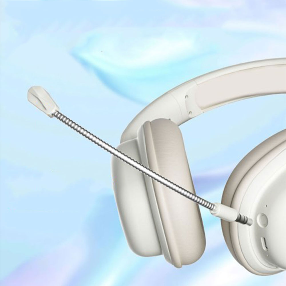 Bluetooth 5.3 Over-Ear Stereo faltbarer Kopfhörer Headset mit 3.5mm Klinken Anschluss / Plug-in Mikrofon - Beige