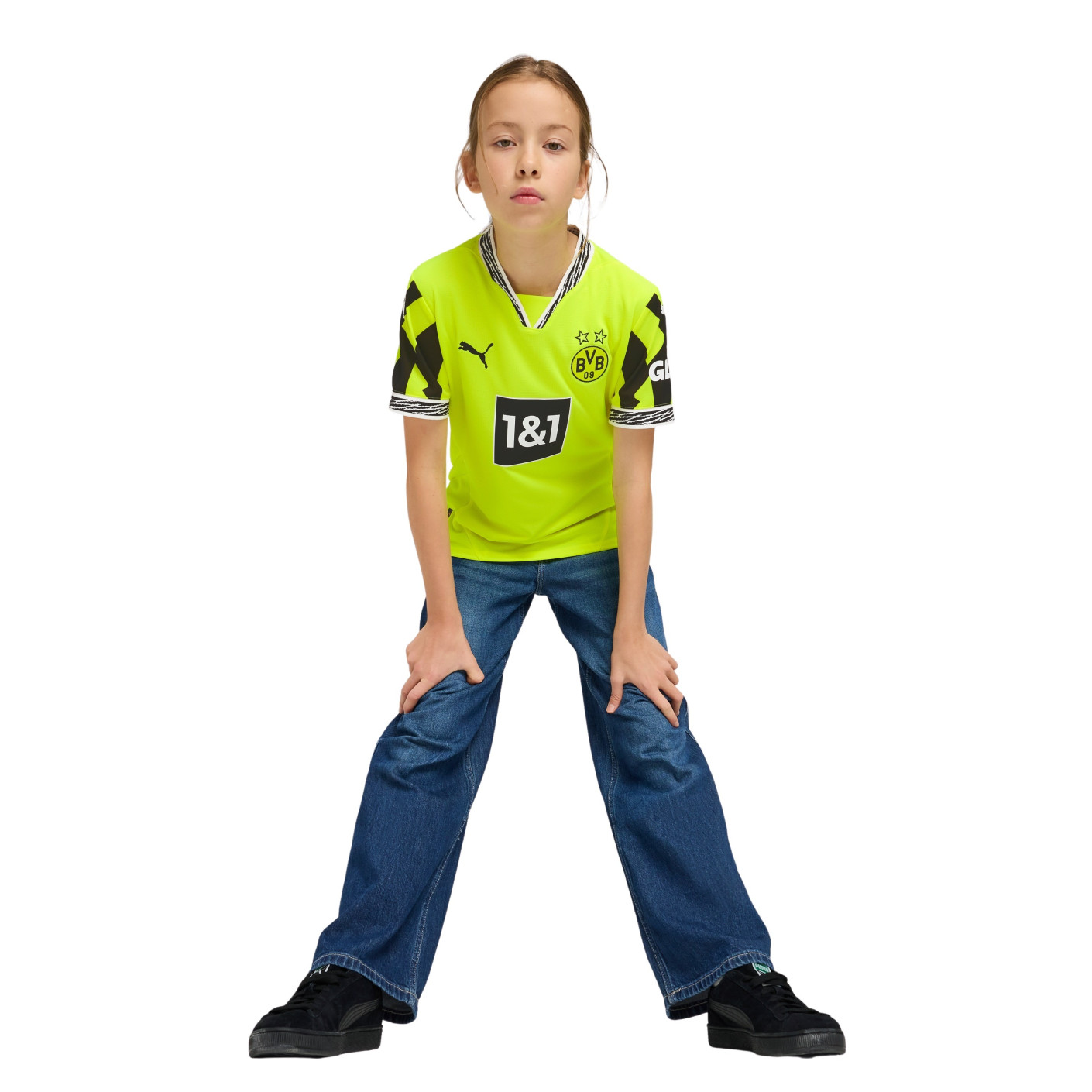 PUMA Borussia Dortmund Anniversary Shirt 2024-2025 Kids Geel Zwart