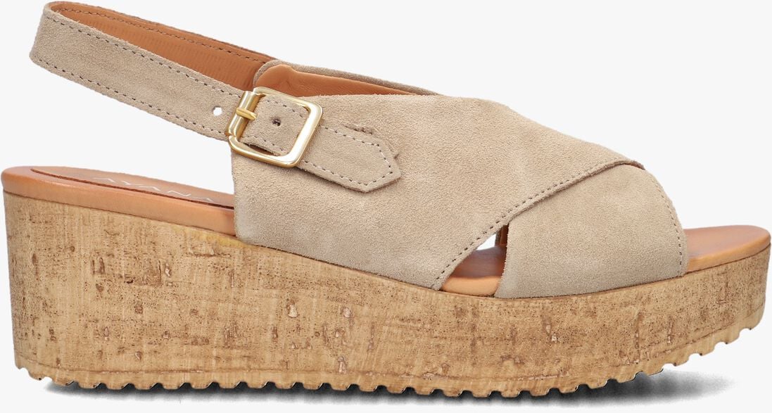 beige ayana sandalen met hak 722031