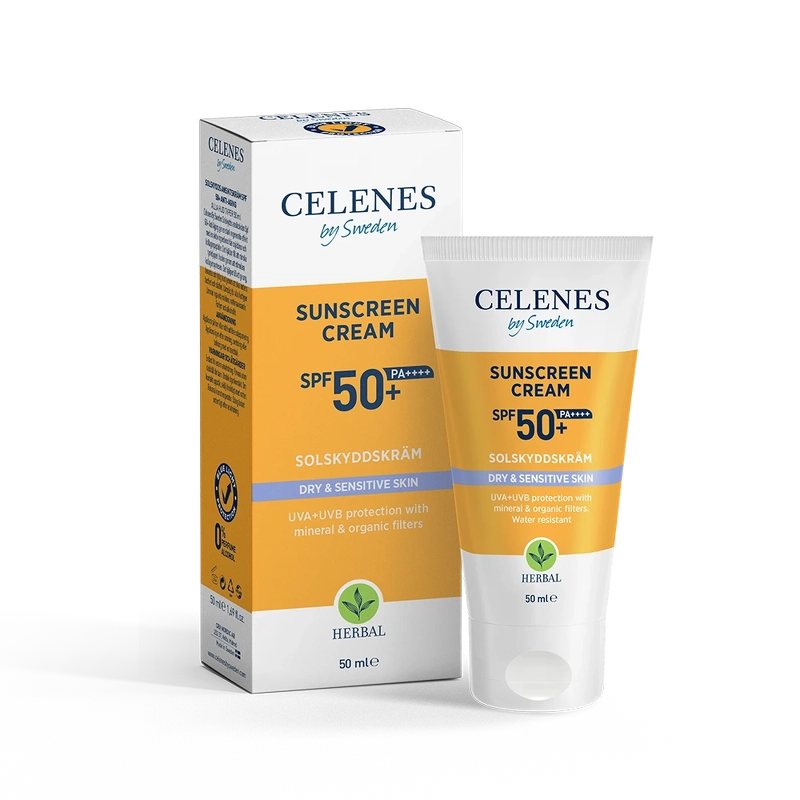 Celenes Herbal Sunscreen Face Cream Dry/Sensitive SPF 50 - 50 ml