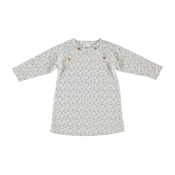 Klein Baby Black Dots Raglan Jurkje - Mt. 62 - Off White