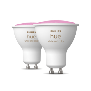 Philips Hue spot - wit en gekleurd licht 6W - 2 pack - GU10
