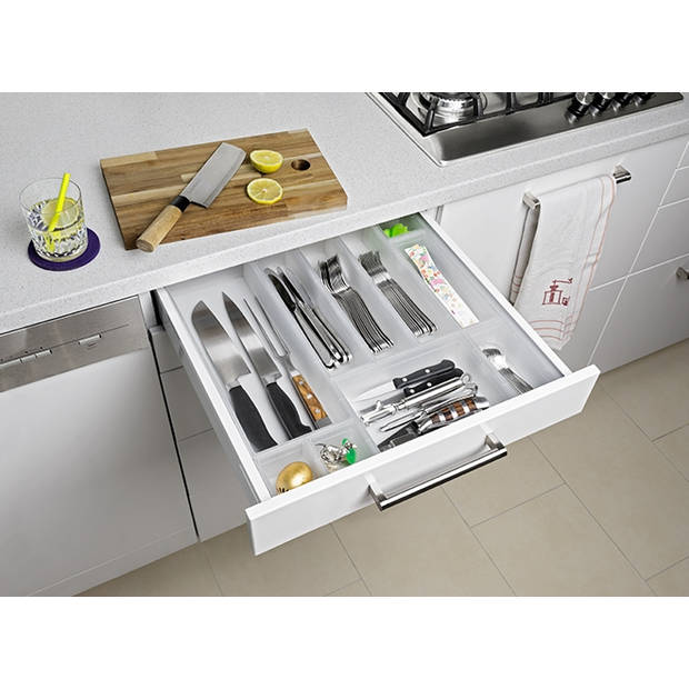 Rotho Basic organizer voor lade inrichting - 23 x 8 cm - transparant