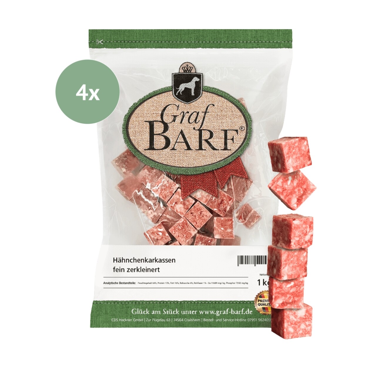 Graf Barf Singlemix vom Huhn 16x1kg
