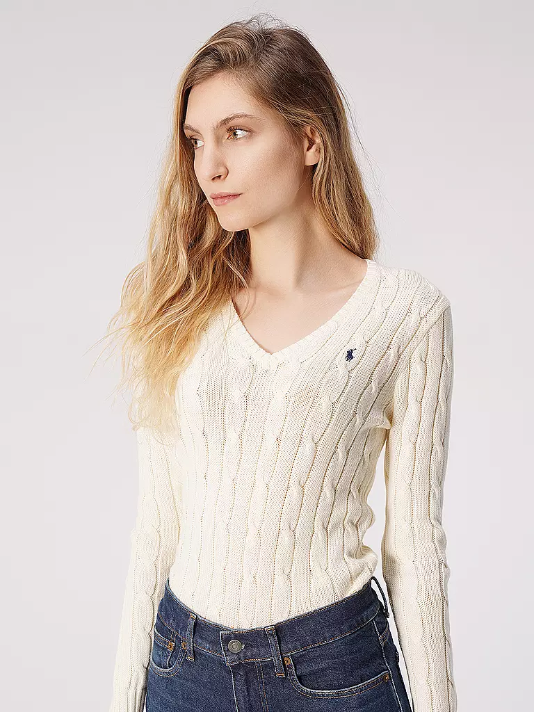 POLO RALPH LAUREN Pullover Slim Fit KIMBERLY creme