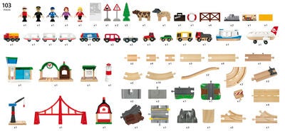 BRIO World 33766 World Deluxe Togbanesett