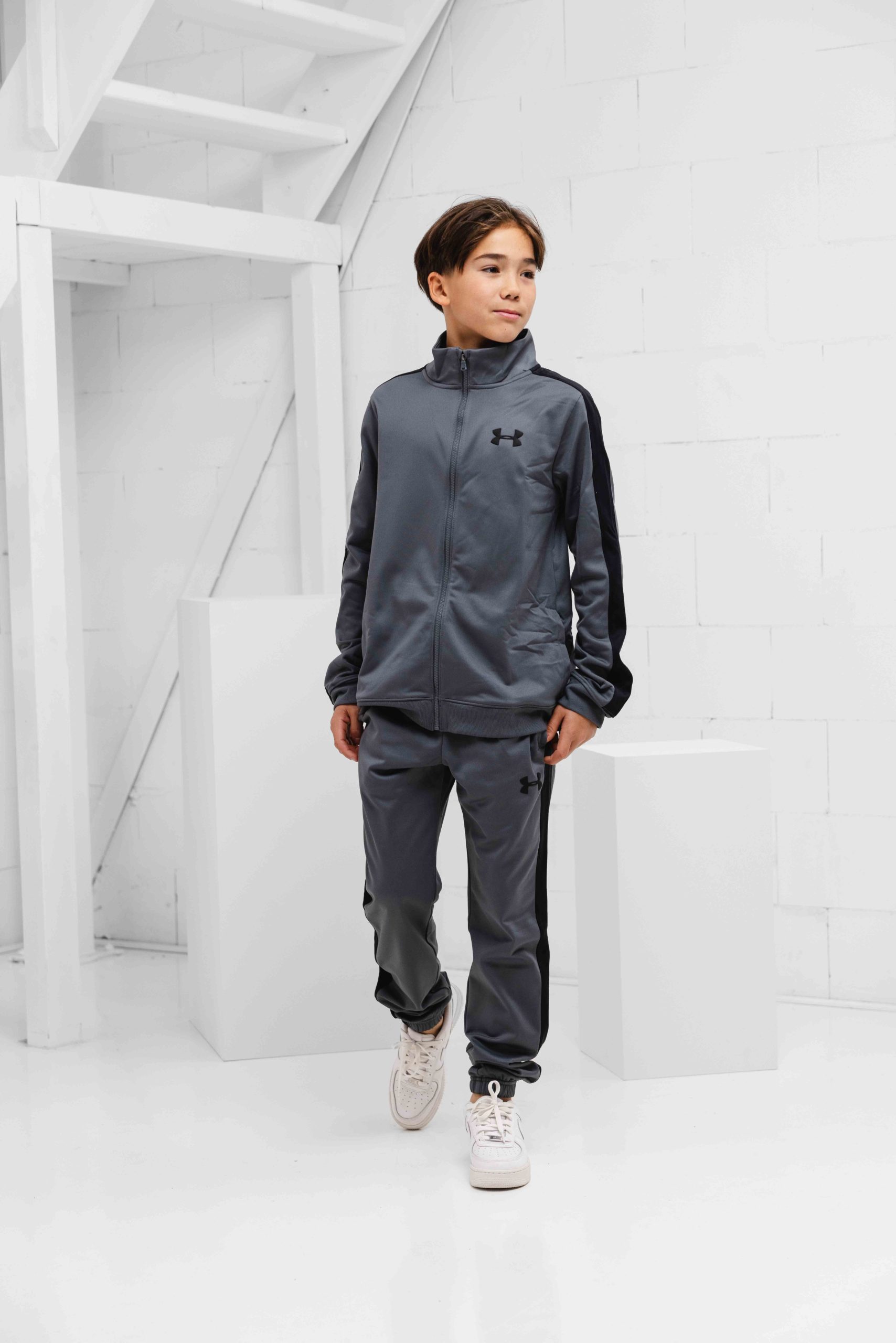 Under Armour Rival Knit Trainingspak Kids Grijs