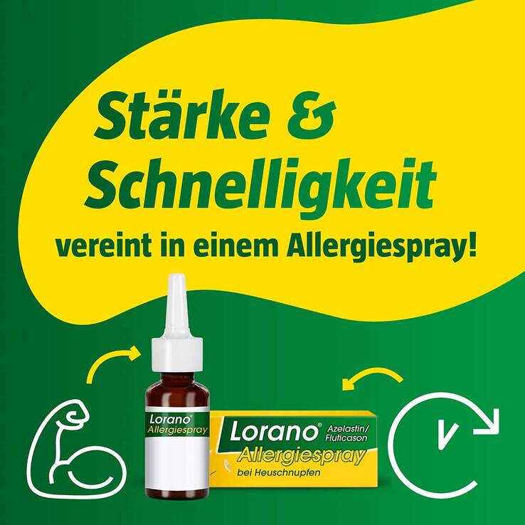 Lorano Azelastin / Fluticason Allergiespray bei Heuschnupfen, 23 g