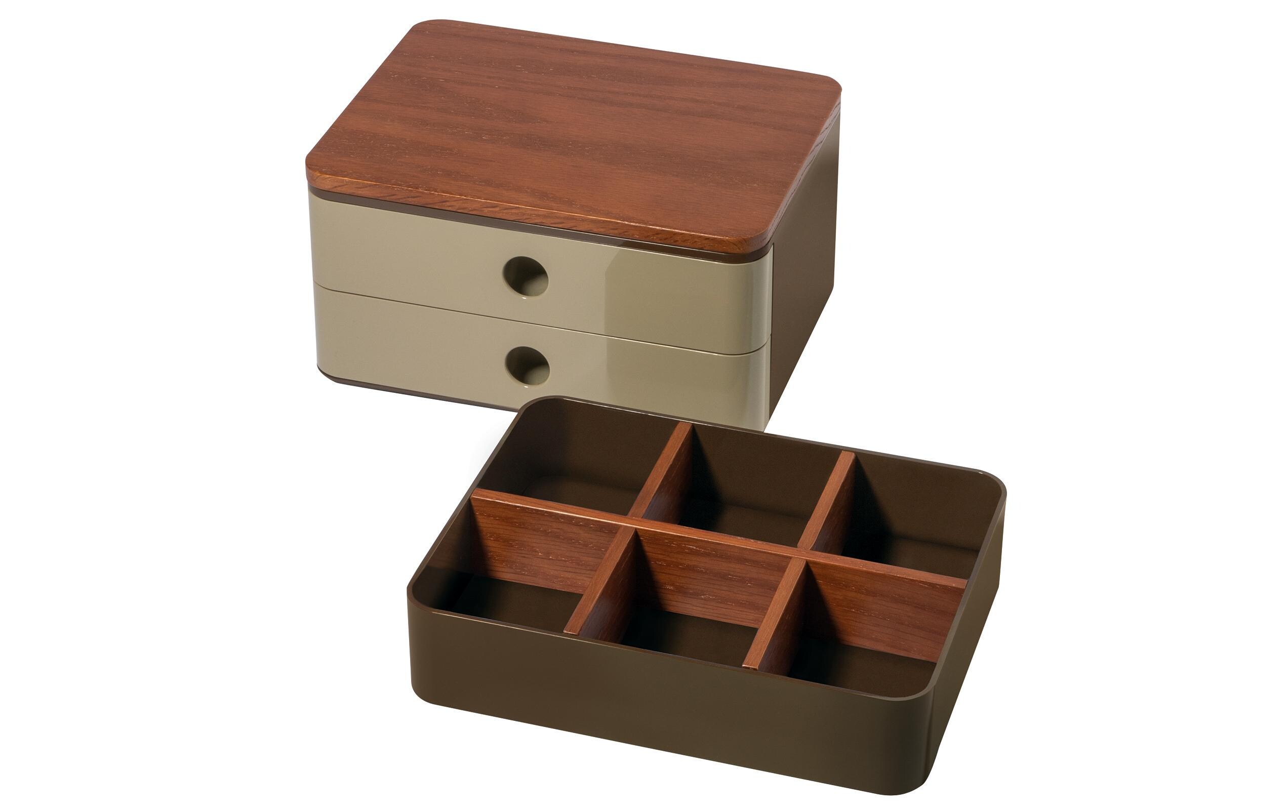 Schubladenbox Allison Smart-Box Plus 2 Schubladen, SaharaSchubladenbox stapelbar mit 2 Schubladen