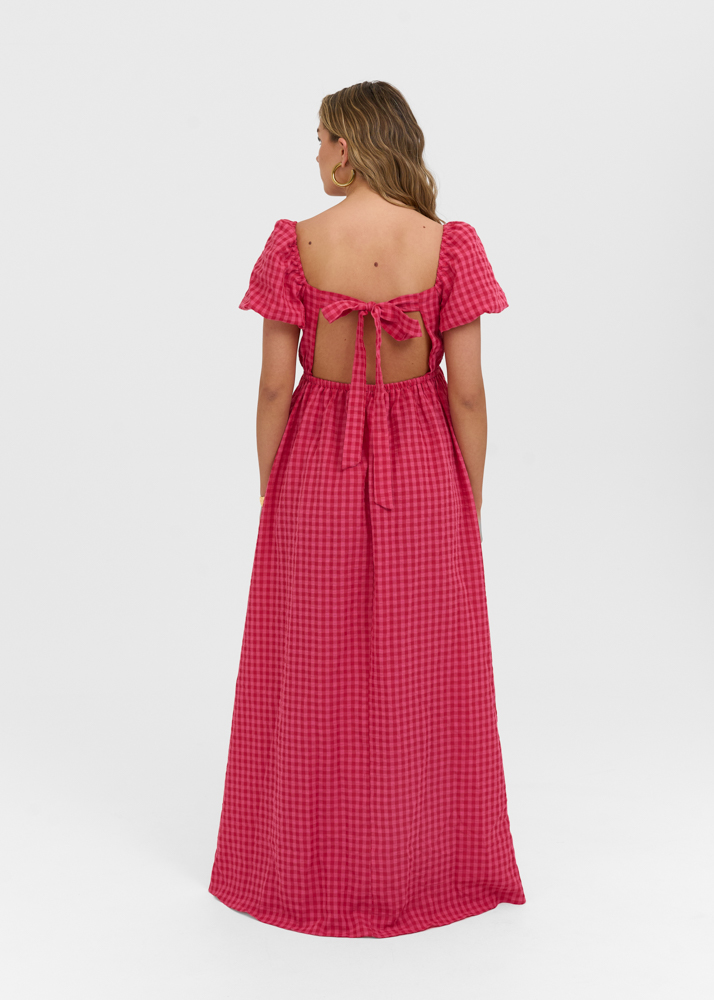 Sofia jurk fuchsia