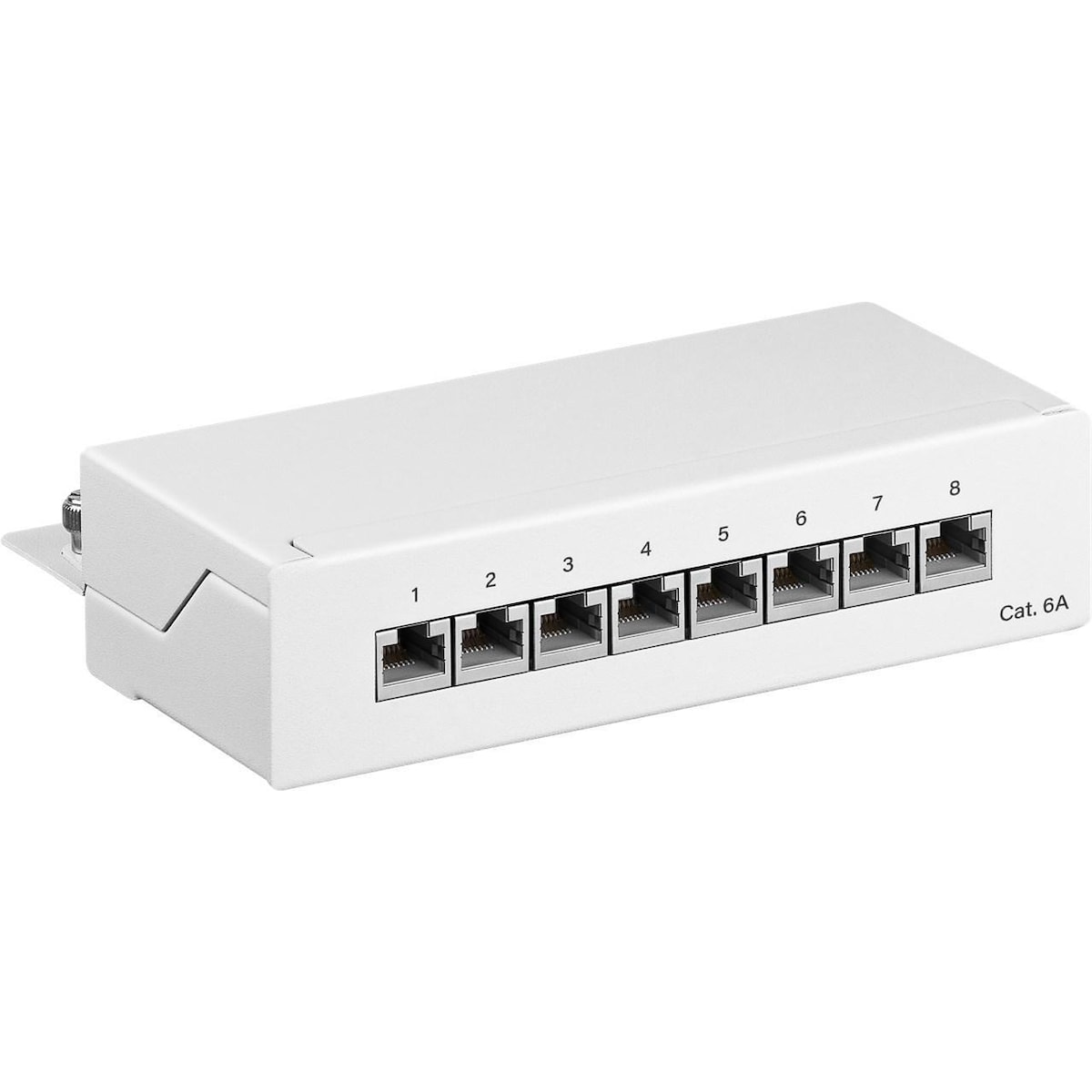 Goobay CAT 6a Mini/Desktop Patch Panel, 8 Port