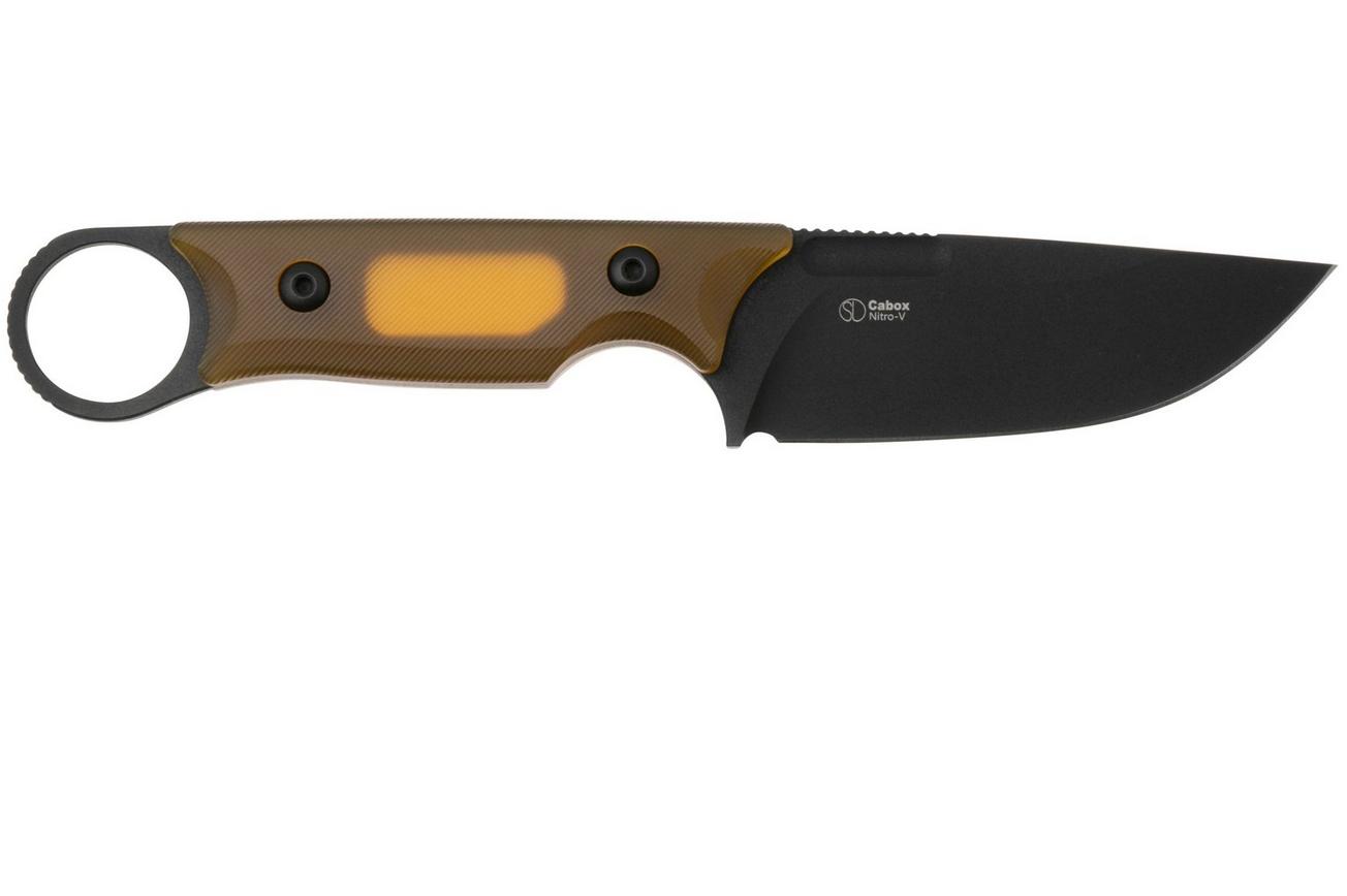 Kizer Cabox 1048A6, Black Nitro-V, PEI Handle vaststaand mes, Jonathan Styles design