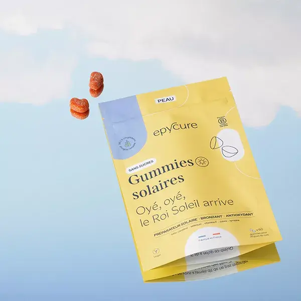 Epycure Gummies Solaires Préparer et Protéger la Peau et Booster Bronzage x60