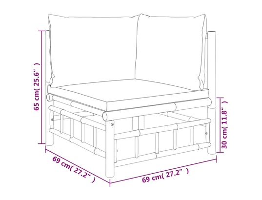 LES TENDANCES - Salon extérieur Salon de jardin-blanc-5 places-55x65x30-490403